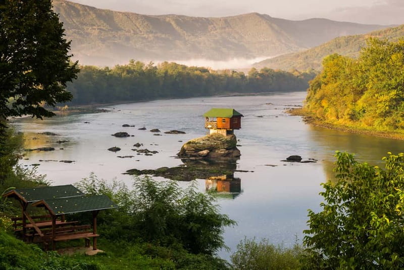 Belgrade: Best of West (Drina House, Drvengrad and Sargan 8) - Mokra Gora Wooden Village and Drvengrad: film set energy, real mountain air