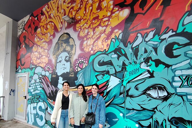 E-Scooter Street Art Tour - Stop 3, Savamala: graffiti beside old buildings and the clubbing district feel