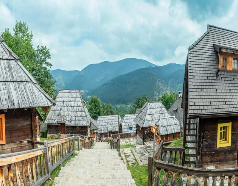 From Belgrade: Drina River House, Sargan 8 Train & Drvengrad - Mokra Gora Station Area: Where the Day Starts Feeling Like 1925