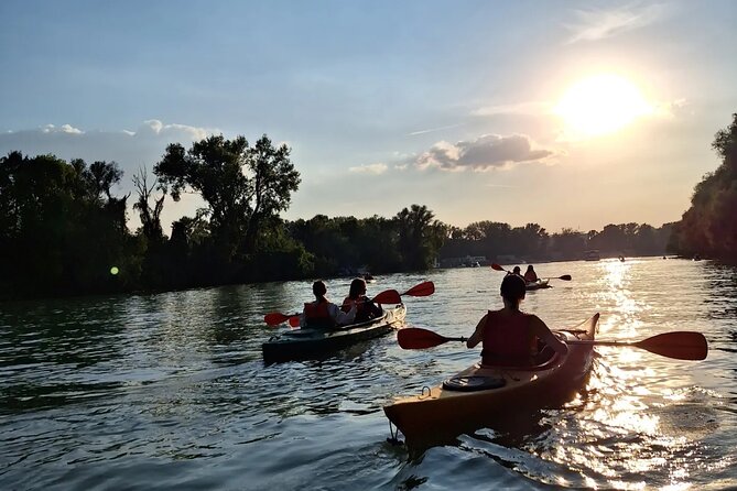 Self-guided kayak tour in Belgrade - Stop 1: The confluence of the Sava and Danube, plus Belgrade Fortress views